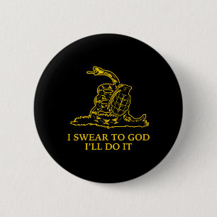 Gadsden Snek Orm Flagga Trampa Inte Parodi Granat Knapp