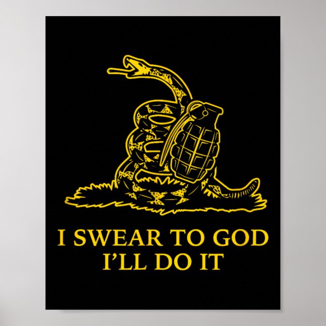 Gadsden Snek Orm Flagga Trampa Inte Parodi Granat Poster (Framsidan)