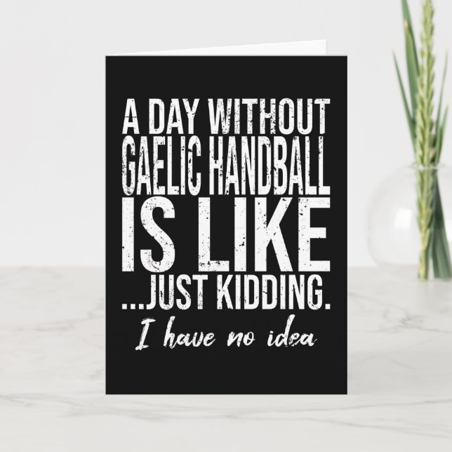 Gaelic Handball funny gift idea Kort (Framsida)