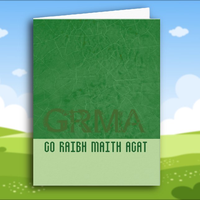 Gaelic Irish Tack GRMA in Emerald Grönt Kort (Skapare uppladdad)