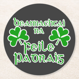 Gaelisk St. Patricks dag Underlägg Papper Rund