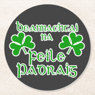 Gaelisk St. Patricks dag Underlägg Papper Rund