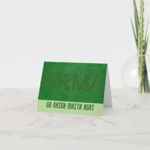 Gaeliska Irish Tack in Emerald Grönt Kort
