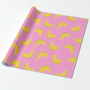 Gående bananer i rosor presentpapper