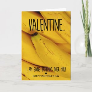 Gående bananer över dig valentin dag helgkort