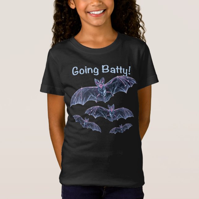 Gående Batty T-tröja T Shirt (Framsida)
