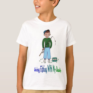 Gående fiska med pappa tee shirt