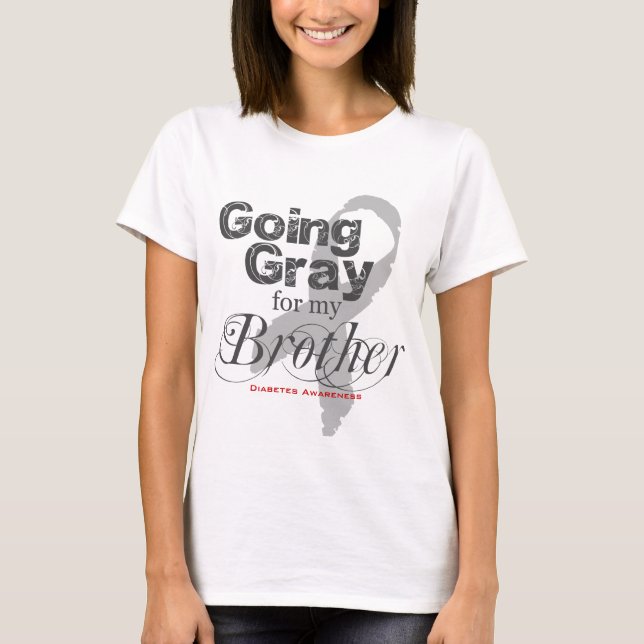 Gående grått för min broder tee shirt (Framsida)