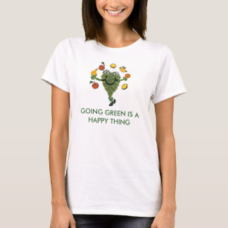 GÅENDE GRÖNT ÄR EN LYCKLIG SAK TEE SHIRT