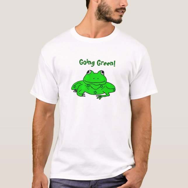 Gående grönt! Grodaskjorta Tee Shirt (Framsida)