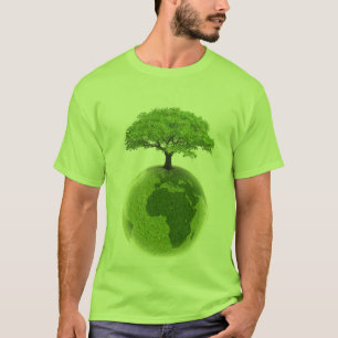 Gående grönt tee shirt