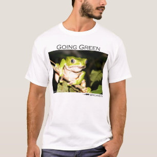 Gående grönt - trädgroda tee shirt