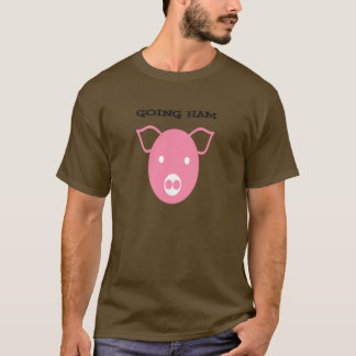 Gående grundläggande mörk T-tröja för skinka V2 T-shirt