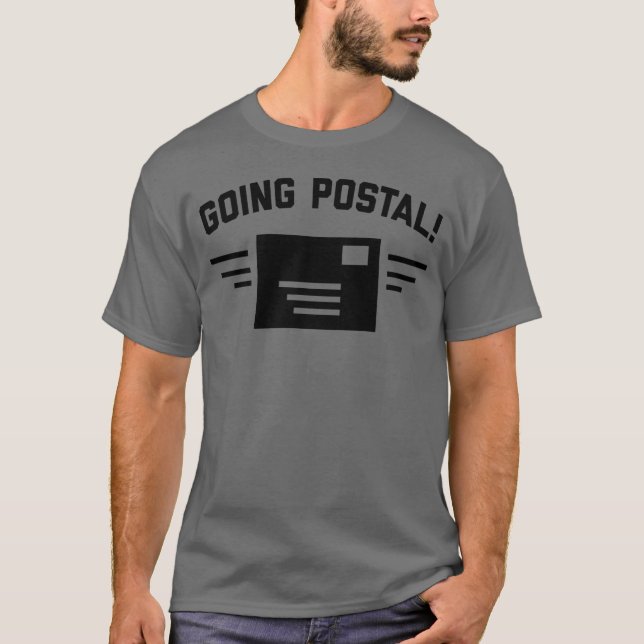 Gående post- | manar mörk T-tröja för grå färg Tee Shirt (Framsida)