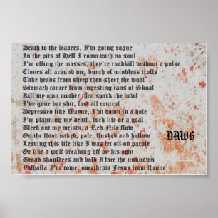 Gående skurk- dikttryck poster