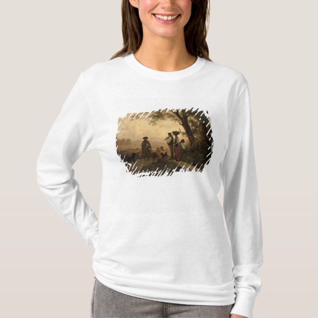 Gående tillbaka herde t-shirt (Framsida)