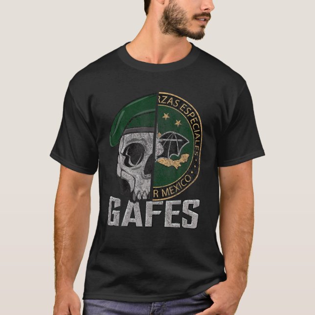 Gafes Mexikanska Speciella styrkan Fuerzas Especia T Shirt (Framsida)