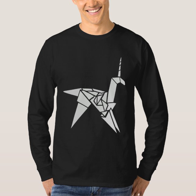 GAFF S ORIGAMIUNICORN Nerd Geek Graphic T Shirt (Framsida)