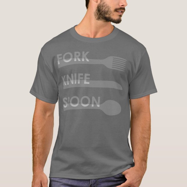 Gaffel Kniv Sked T-shirt (Framsida)