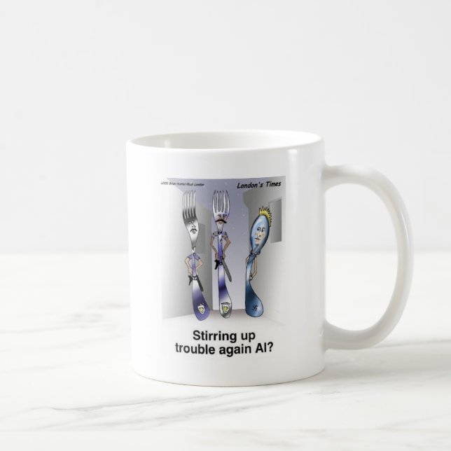 Gaffelpolisens roliga serieteckningar presenter &  kaffemugg (Höger)