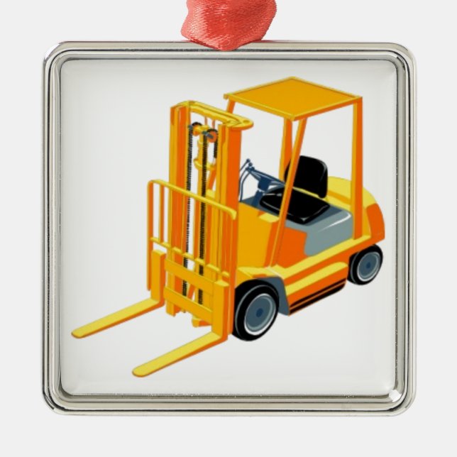 Gaffeltruck (a.k.a. hisslastbilen/dela sig julgransprydnad metall (Framsidan)