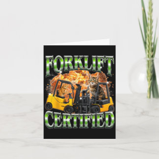 Gaffeltruck Certifierad 90s Katt Meme Gaffeltruck Kort