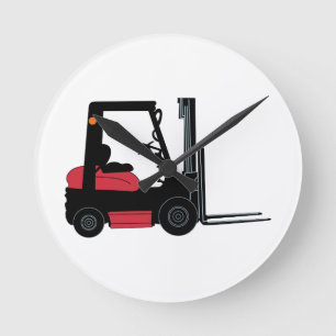 Gaffeltruck Rund Klocka
