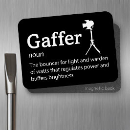 Gaffer Definition - filmbesättning 3 tum x 4 tum F Magnet