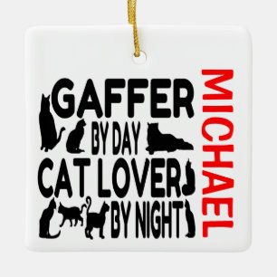 Gaffer Kärlek Cats ANPASSNINGSBAR Julgransprydnad Keramik