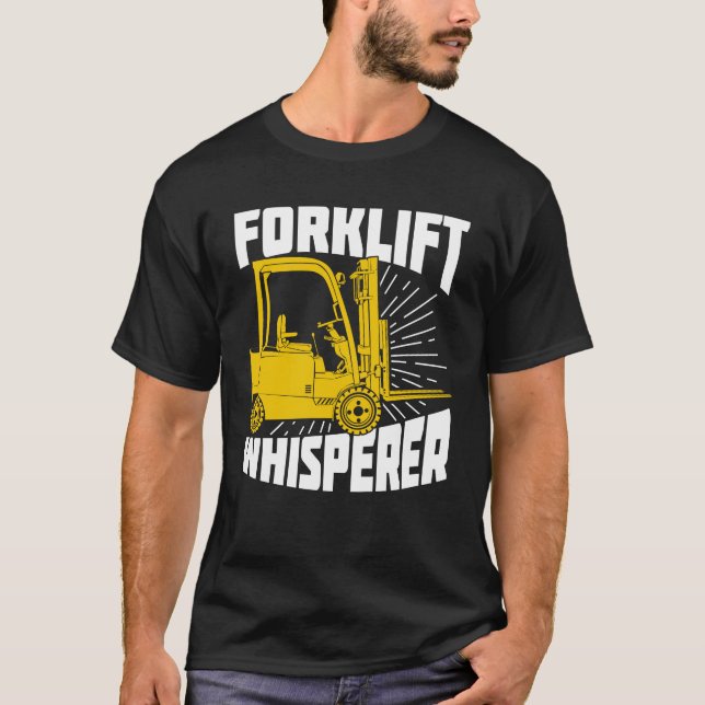 Gafflift Whisperer Driver Operator Gift T Shirt (Framsida)