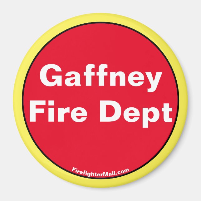 Gaffney Fire Dept magnet (Framsidan)