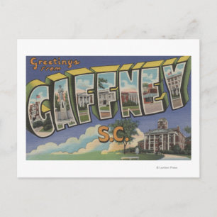 Gaffney, South Carolina - stora bokstavsscener Vykort