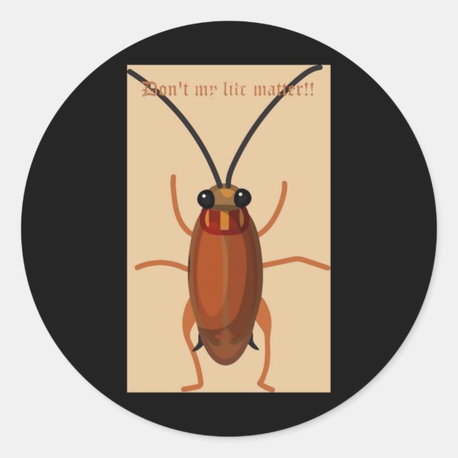 Gag-utskrift Runt Klistermärke (Framsida)