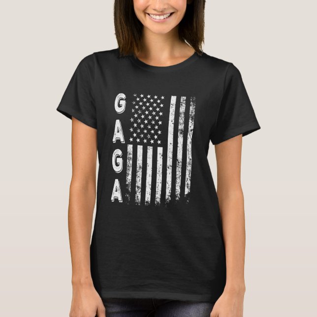 Gaga America Flagga Mors dag 4:e juli Kvinnor X T Shirt (Framsida)
