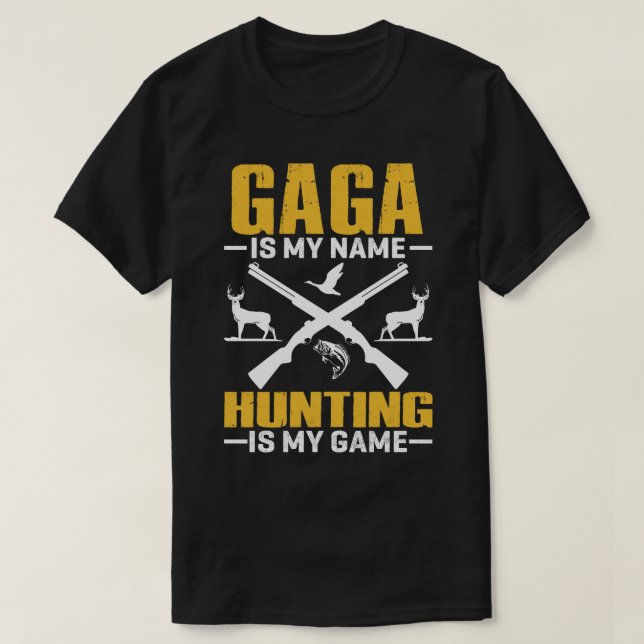 GAGA är min jakt på Namn är mitt spel T Shirt (Design framsida)