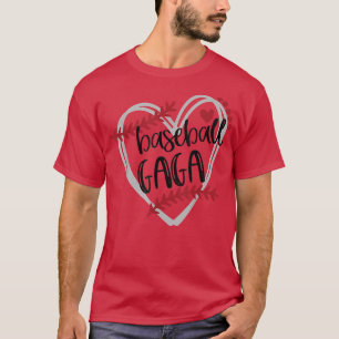 Gaga Baseball Grandma BASMA Baseball Heart Älskare T Shirt