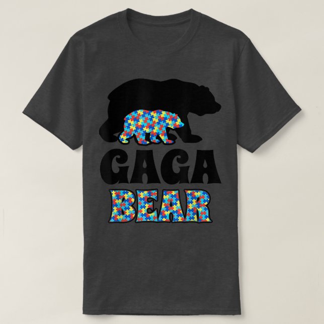 Gaga Bear Autism Awareness  T Shirt (Design framsida)