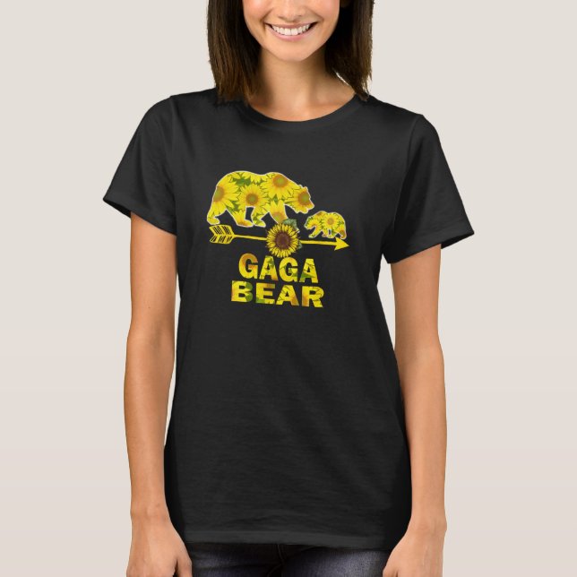 Gaga Bear Sunflowers  Sunflowers  For Women Men T Shirt (Framsida)