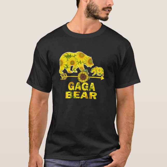 Gaga Bear Sunflowers  Sunflowers  For Women Men T Shirt (Framsida)
