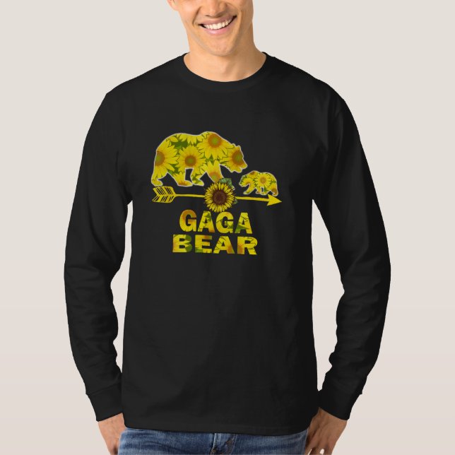 Gaga Bear Sunflowers  Sunflowers  For Women Men T Shirt (Framsida)