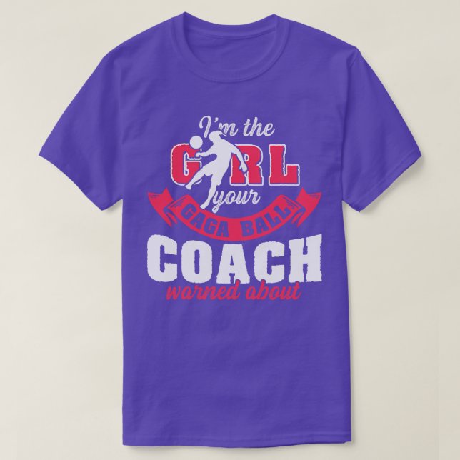 Gaga Boll Dodgeball Gaga Girl Coach Player Team T Shirt (Design framsida)