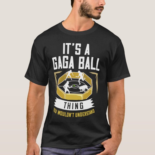 Gaga Boll Pit Kit Dodgeball-spel T Shirt (Framsida)