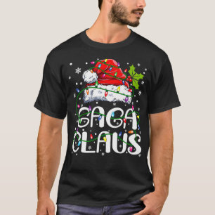 Gaga Claus jul Ljus Pajama Family Matchin T Shirt