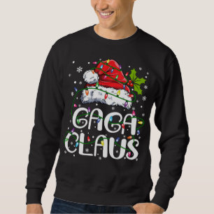 Gaga Claus jul Ljus Pajama Family Matching Lång Ärmad Tröja