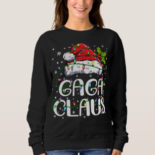 Gaga Claus jul Ljus Pajama Family Matching T Shirt