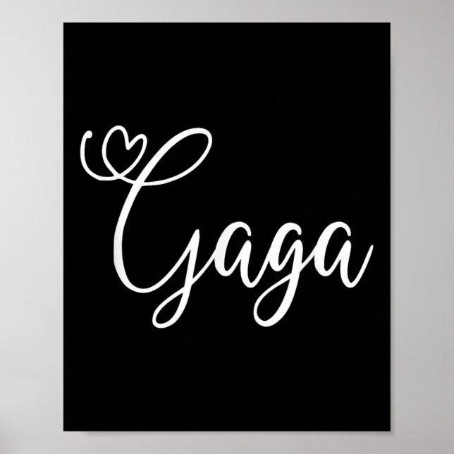 Gaga Cute Heart Grandma  Poster (Framsidan)