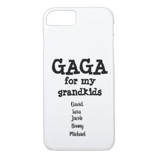 Gaga Phone Case Gift Grandma Barnbarn Namn
