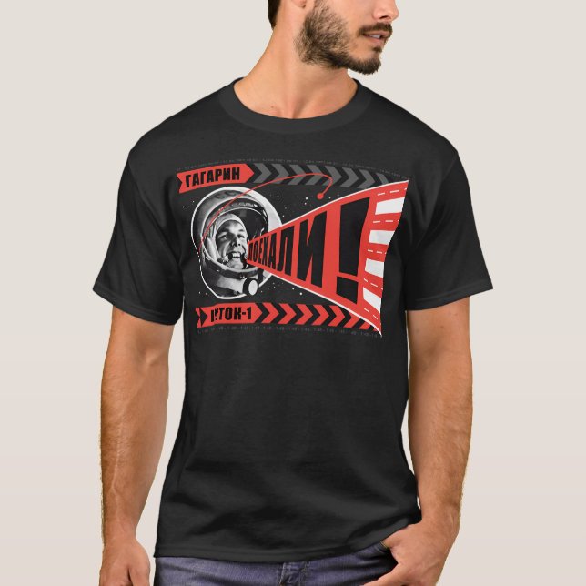 Gagarin - Poyekhali T Shirt (Framsida)