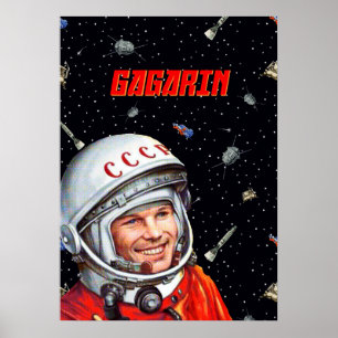 Gagarin space art [Sovetwave] - Gagarin Poster