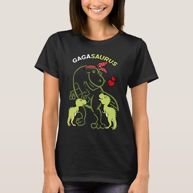 Gagasaurus Gaga 2 Kids Dinosaur Mother's Day T Shirt (Framsida)